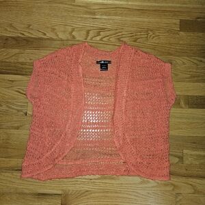 United States Sweaters Coral Open-Knit Shrug Women's
